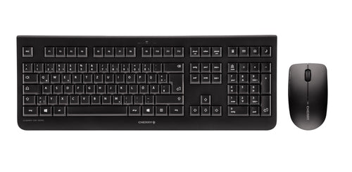 CHERRY DW 3000 keyboard Mouse included RF Wireless Spanish Black