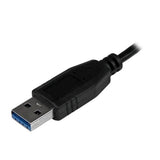 StarTech.com Portable 4 Port SuperSpeed Mini USB 3.0 Hub - Black~Portable 4 Port SuperSpeed Mini USB 3.0 Hub - 5Gbps - Black