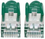 Intellinet Network Patch Cable, Cat6A, 2m, Green, Copper, S/FTP, LSOH / LSZH, PVC, RJ45, Gold Plated Contacts, Snagless, Booted, Lifetime Warranty