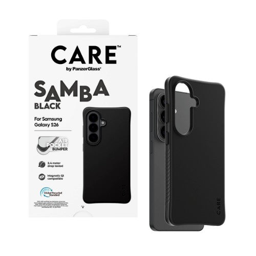 PanzerGlass CARE™ by ® Samba Case Black w. Qi Samsung Galaxy S26