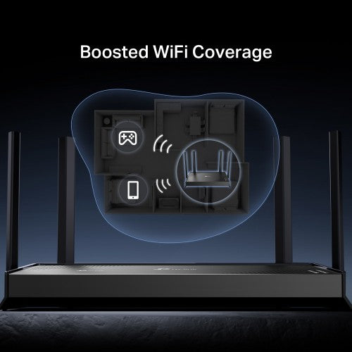 TP-Link Archer BE220 wireless router Gigabit Ethernet Dual-band (2.4 GHz / 5 GHz) Black