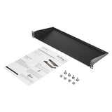StarTech.com 1U Server Rack Shelf, Universal Rack Mount Cantilever Tray for 19" Network Equipment Rack/Cabinet, Heavy Duty Steel, Weight Capacity 33lb/15kg, 7in (18cm) Deep