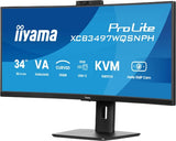 iiyama ProLite XCB3497WQSNPH-B1 computer monitor 86.4 cm (34") 3440 x 1440 pixels UltraWide Quad HD LED Black