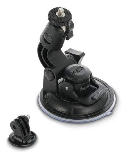 Hama Suction Cup Holder for Action Cams, Universal, Car Tripod, 3D, ⌀ 90 mm