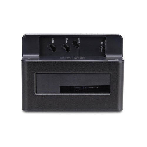 StarTech.com M.2 NVMe to 2.5/3.5" SATA Drive Duplicator, Dual Bay Standalone SSD Cloner/Drive Dock, Bidirectional NVMe to SATA / SATA to NVMe, Up to 27GBpm, TAA