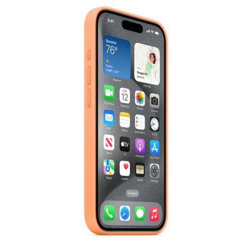 Apple iPhone 15 Pro Silicone Case with MagSafe - Orange Sorbet