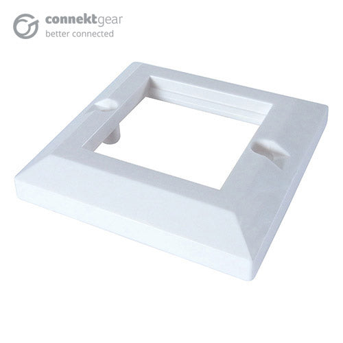 connektgear AV Single Faceplate - 2 Module 86 x 86mm Bevelled Edge - White  - Wiring Devices & Accessories - connektgear