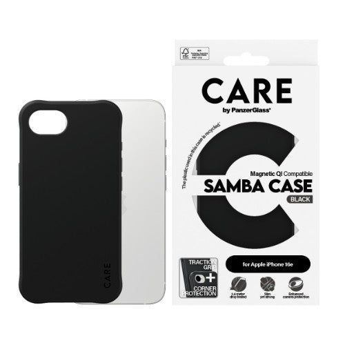 PanzerGlass CARE™ by ® Samba Case Black w. Qi Compatible iPhone 17e | 16e