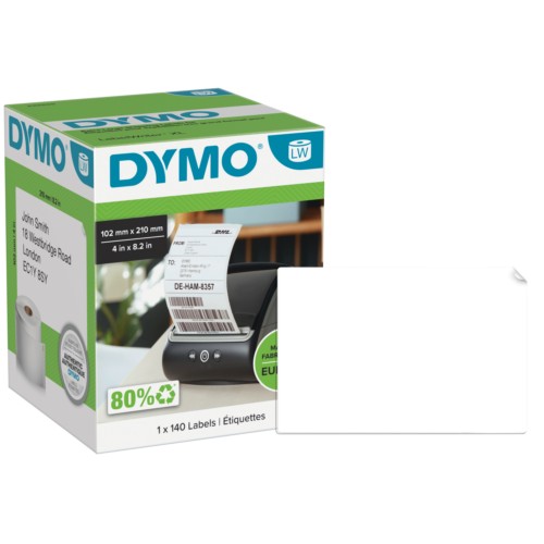 Dymo 2166659 DirectLabel-etikettes white 102mm x 210mm 1 x 140 pcs for Labelwriter 4 XL/ 5 XL