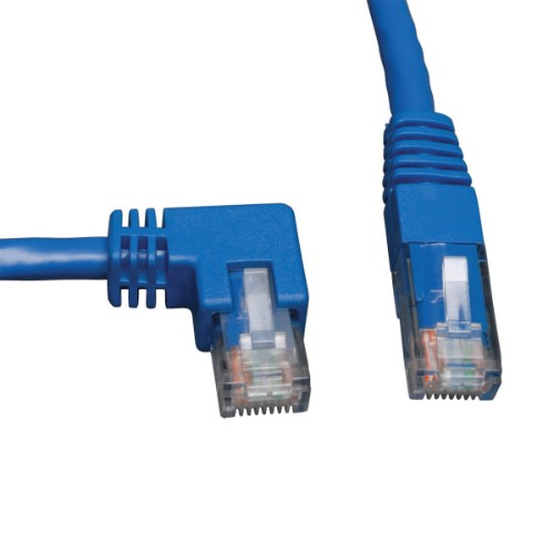 Tripp Lite N204-010-BL-LA Left-Angle Cat6 Gigabit Molded UTP Ethernet Cable (RJ45 Left-Angle M to RJ45 M), Blue, 10 ft. (3.05 m)