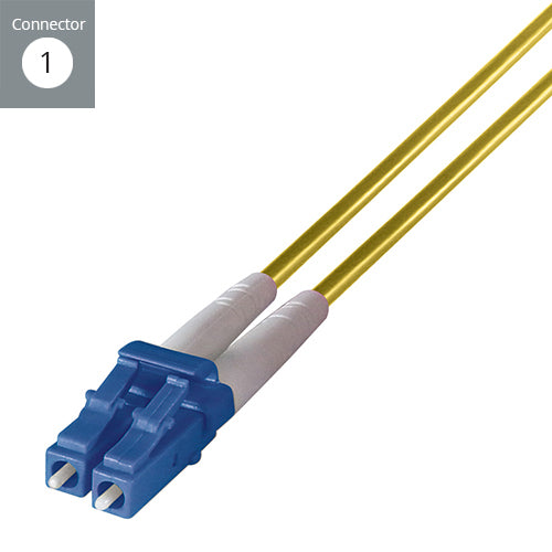 connektgear 15m Duplex Fibre Optic Single-Mode Cable OS2 9/125 Micron LC to ST Yellow 3-5 working days non cancellable non returnable