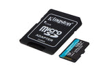 Kingston Technology 128GB microSDXC Canvas Go Plus Gen4 200MB/s A2 U3 V30 Card + Adapter