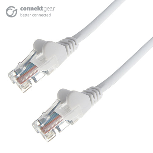 connektgear 1m RJ45 CAT6 UTP Stranded Flush Moulded LS0H Network Cable - 24AWG - White  - Computer Cables - connektgear