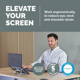 Fellowes Alumia Laptop Riser Portable Laptop Stand Max Size 15 inch Max Weight 5kg Silver