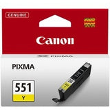 Canon 6511B001/CLI-551Y Ink cartridge yellow, 344 pages ISO/IEC 24711 130 Photos 7ml for Canon Pixma IP 8700/IX 6850/MG 5450/MG 6350/MX 725