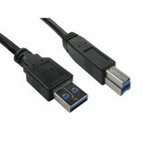 Cables Direct 99CDL3-803 USB cable USB 3.2 Gen 1 (3.1 Gen 1) 3 m USB A USB B Black