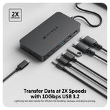 HYPER HD7002GL interface hub USB 3.2 Gen 1 (3.1 Gen 1) Type-C 10000 Mbit/s Black