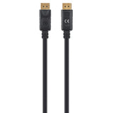 Manhattan DisplayPort 1.4 Cable, 8K@60hz, 3m, Suitable for ALL 8K, 4K & 1080p/HD uses - when upgrading now or have it ready for when you need it, PVC Cable, Male to Male, With Latches, Fully Shielded, Black, Lifetime Warranty, Equivalent to DP14MM3M