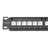 StarTech.com 24 Port 1U Blank Keystone Patch Panel, Rackmount Cat6 Patch Panel for RJ45 UTP Ethernet Network Jacks