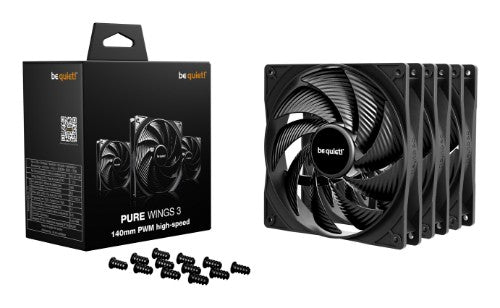 be quiet! Pure Wings 3 140mm | PWM high-speed Triple Pack Computer case Fan 14 cm Black 3 pc(s)