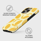 BURGA Lemon Tart mobile phone case 15.5 cm (6.1") Cover Yellow, White
