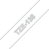 Brother TZE-135 DirectLabel white on Transparent Laminat 12mm x 8m for Brother P-Touch TZ 3.5-18mm/6-12mm/6-18mm/6-24mm/6-36mm