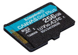 Kingston Technology 256GB microSDXC Canvas Go Plus Gen4 200MB/s A2 U3 V30 Card + Adapter