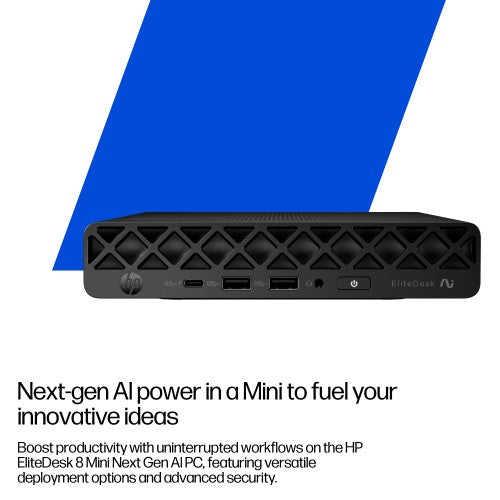 HP EliteDesk 8 G1a Next Gen AI PC Wolf Pro Security Edition Copilot+ PC AMD Ryzen™ AI 5 340 16 GB DDR5-SDRAM 512 GB SSD Windows 11 Pro Mini PC Black