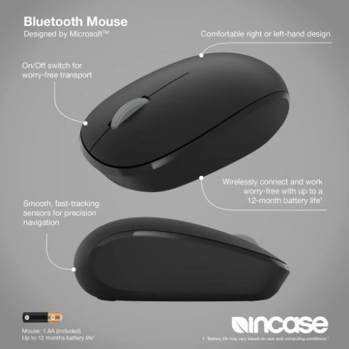 Incase Designed by Microsoft Bluetooth mouse Travel Ambidextrous