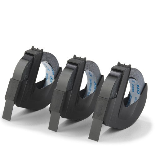 Dymo S0847730 Embossing tape 3D black 9mmx3m Pack=3 for Dymo 3D 9mm