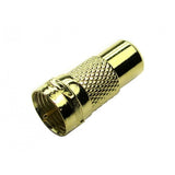 Cables Direct 3-FM-RCAF cable gender changer F Type RCA Gold
