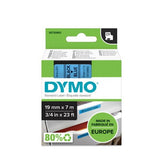 Dymo 45806/S0720860 DirectLabel-etikettes black on blue 19mm x 7m for Dymo D1 6-19mm/24mm/400 Duo
