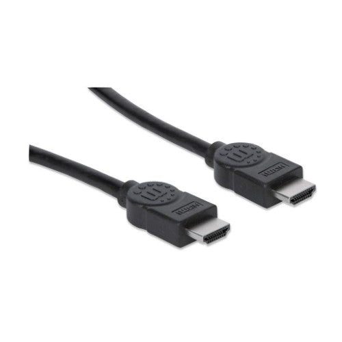 Manhattan HDMI 4K@30Hz Cable, 1m, Suitable for ALL 1080p/HD and majority of 4K uses (check your system 4K specification to be sure), Male to Male, Black, Ultra HD 4k x 2k, Lifetime Warranty, High Speed, Equivalent to HDMM1M