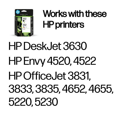 HP X4D37AE/302 Printhead cartridge multi pack black + color 170pg + 150pg Pack=2 for HP DeskJet 1110/2130/OfficeJet 5200
