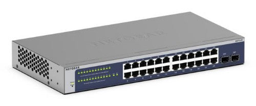 NETGEAR GS724Tv6 Managed L2+/L3 Gigabit Ethernet (10/100/1000) 1U Blue, Grey