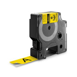 Dymo 18491/S0718090 Ribbon Nylon flexible black on yellow 19mm x 3,5m for Dymo Rhino 6-19mm/24mm