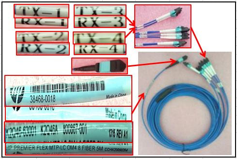 Premier Flex Multi Fiber Push On to 4 x Lucent Connector 5m Cable