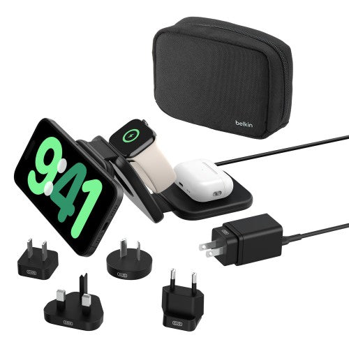Belkin BoostCharge Pro Headphones, Smartphone, Smartwatch Black USB Wireless charging Fast charging Indoor