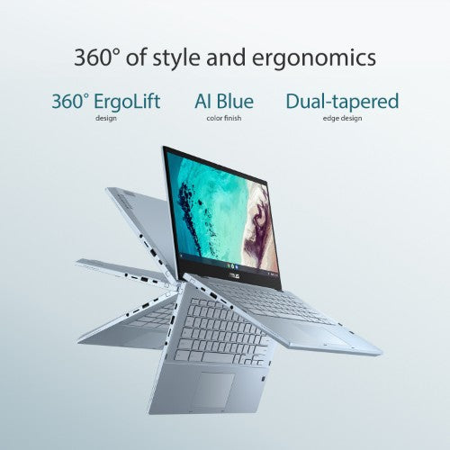 ASUS Chromebook CB3400FMA-EC0369 Intel® Core™ i3 i3-1110G4 35.6 cm (14") Touchscreen Full HD 8 GB LPDDR4x-SDRAM 256 GB SSD Wi-Fi 6 (802.11ax) ChromeOS Blue