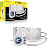 Corsair Nautilus 240 RS LCD Processor All-in-one liquid cooler 12 cm White 1 pc(s)