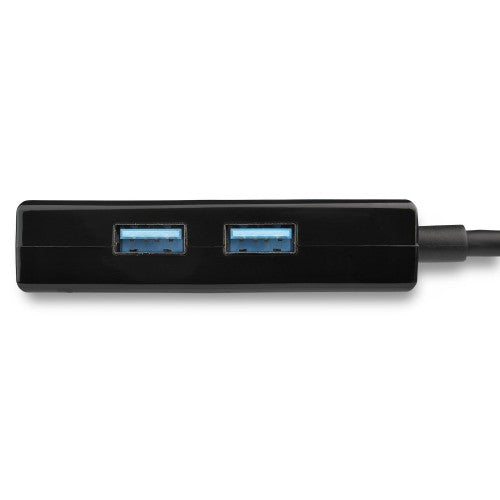 StarTech.com USB to Ethernet Adapter, USB 3.0 to 10/100/1000 Gigabit Ethernet LAN Converter for Laptops, 11.8in/30cm Attached Cable, USB to RJ45 Adapter, NIC Adapter, USB Network Adapter