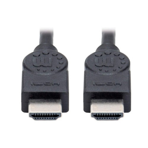 Manhattan HDMI 4K@30Hz Cable, 1.5m, Suitable for ALL 1080p/HD and majority of 4K uses (check your system 4K specification to be sure), Male to Male, Black, Ultra HD 4k x 2k, Lifetime Warranty, High Speed, Equivalent to HDMM150CM