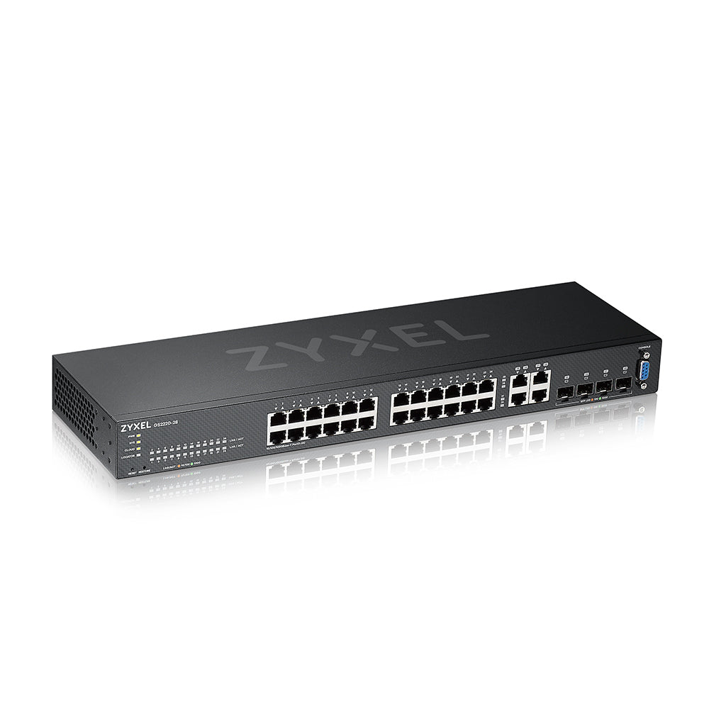 Zyxel GS2220-28 Managed L2 Gigabit Ethernet (10/100/1000) Black  - Networking - Zyxel