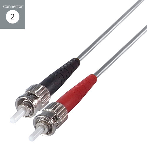 connektgear 20m Duplex Fibre Optic Multi-Mode Cable OM1 62.5/125 Micron LC to ST Grey 3-5 working days non cancellable non returnable