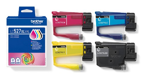 Brother LC-527XLVAL Ink cartridge multi pack Bk,C,M,Y high-capacity 3500pg + 3x2000 pg Pack=4 for Brother MFC-J 4350