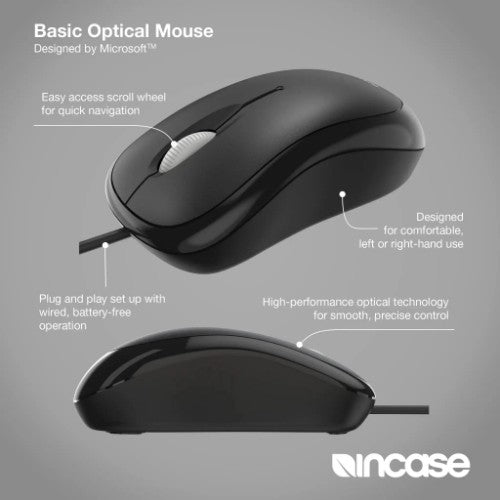 Incase Designed by Microsoft Wired USB-A Basic Optical Mouse (EU/UK)