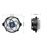 ARCTIC Alpine 23 - Compact AMD CPU-Cooler Processor Air cooler 9 cm Aluminium, Black 1 pc(s)