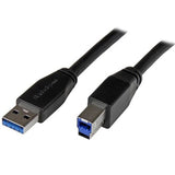 StarTech.com Active USB 3.0 (5Gbps) USB-A to USB-B Cable - M/M - 5m (15ft) - TAA