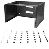StarTech.com 6U Wall Mount Network Rack - 14 Inch Deep (Low Profile) - 19" Patch Panel Bracket for Shallow Server and IT Equipment, Network Switches - 44lbs/20kg Weight Capacity, Black
