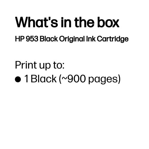 HP L0S58AE/953 Ink cartridge black, 900 pages 20ml for HP OfficeJet Pro 7700/8210/8710
